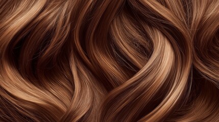 Naklejka premium A close up of a woman's long brown hair