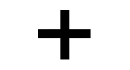 Obraz premium Black Plus Sign Symbol Icon.