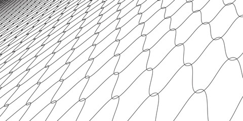 Curved net modern pattern. Seamless design for sportswear or equipment like soccer goals, volleyball nets, basketball hoops, hockey nets, and athletic gear © samsul