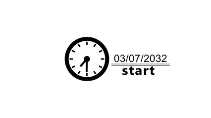 Timer calendar clock illustration. Calendar counting time and date.