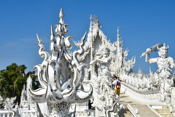Obraz premium Wat Rong Khun or White Temple, Chiang Rai, Tailandia