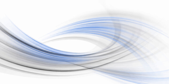 An abstract blue wave background featuring a futuristic motion flow of light lines and artistic vector curves for a digital business wallpaper design