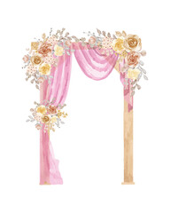Obraz premium watercolor wedding arches illustration