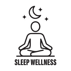 A comprehensive sleep wellness guide featuring a meditative figure under the moon and stars to promote deep relaxation and holistic health.
