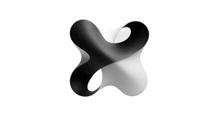 Fototapeta premium Trendy minimalist abstract logo shape background isolated on a Transparent background, PNG file.