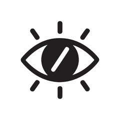 Eye privacy protection icon silhouette for visibility control