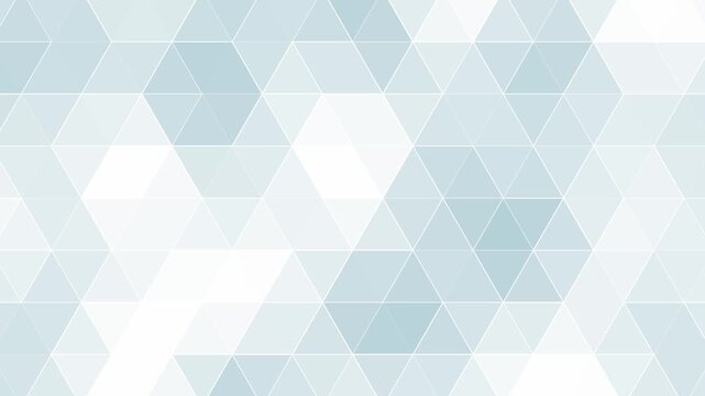 Light blue and white clean smooth business background animation, gradient triangle mosaic