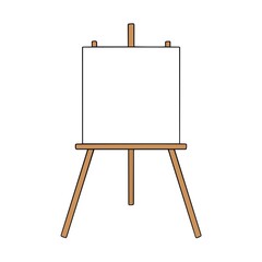 easel with blank canvas