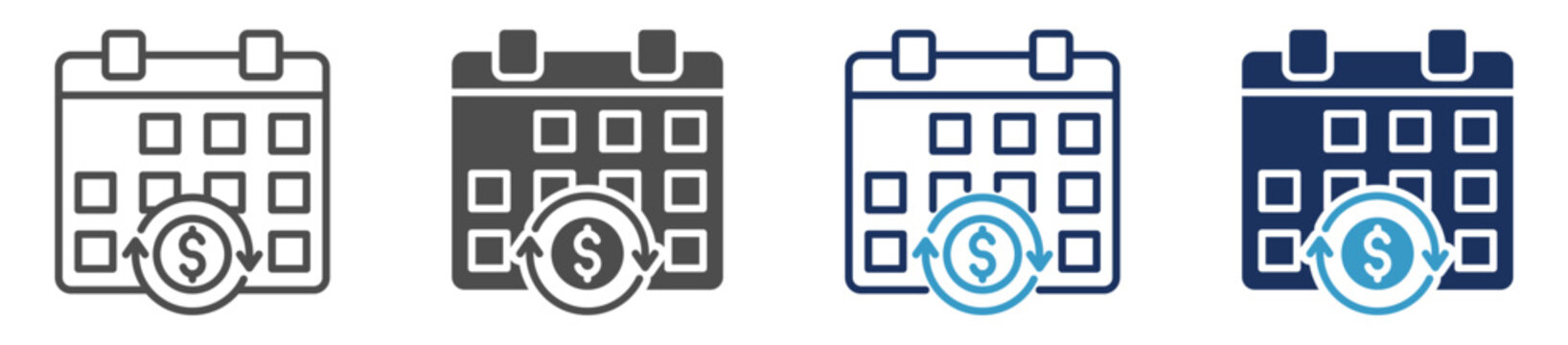 annual subscription multi purpose icon set