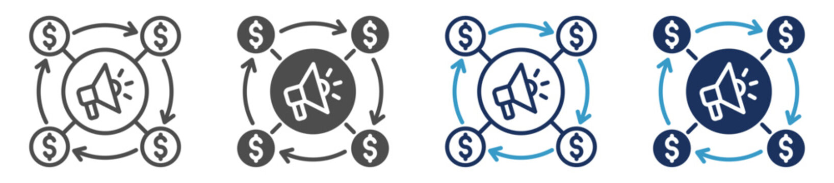 affiliate marketing multi purpose icon set