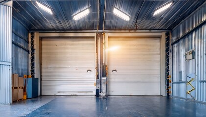 modern warehouse doors with door in the warehouse in the warehouse