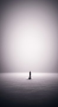 Ethereal, blank canvas representing the subconscious mind and the start of an inner journey through an abstract, dreamy landscape with soft focus ,soft ,empty ,wallpaper