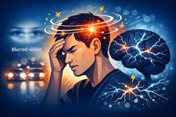 Concussion with Dizziness Blurred Vision and Cracked Neural Pathways 
