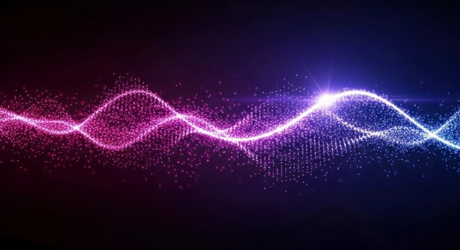 Abstract Neural Network Spectrum Waves and Cosmic Radio Frequency Digital Art for Science Backgrounds