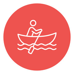 Rowing Boat Vector Icon © SAMDesigning