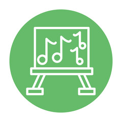 Fototapeta premium Music Class Vector Icon
