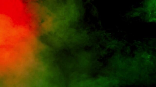 Dynamic red and green cloud formation for creative designs