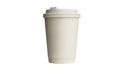 Eco friendly reusable white coffee cup with lid