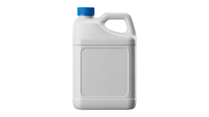 Plastic bottle with blue cap for liquids or chemicals