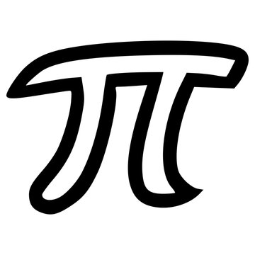 doodle pi Greek alphabet illustration hand drawn outline vector