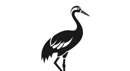 Obraz premium heron on white background
