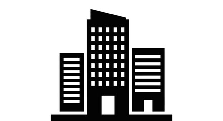 Naklejka premium black and white buildings