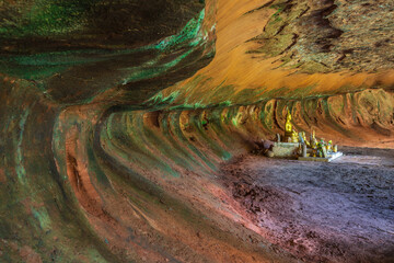 Beautiful  cave in Tham Foon,  Bueng Kan province, Thailand.