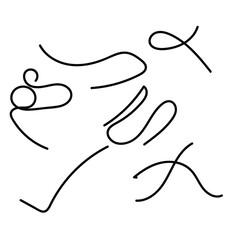 Modern Hand Drawn Curvy Line Elements Collection