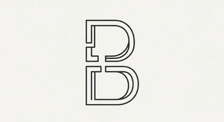 Modern double D logo design with bold black lines on white background