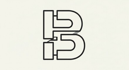 Modern logo design with stylized letters on clean background