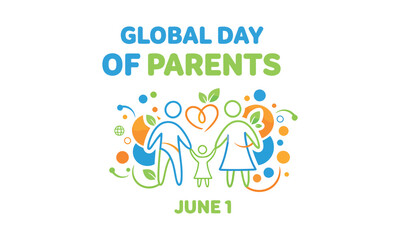 Obraz premium Global day of parents celebrating loving family together. Happy family parents and children standing together, celebrating the global day of parents with love, care, and unity
