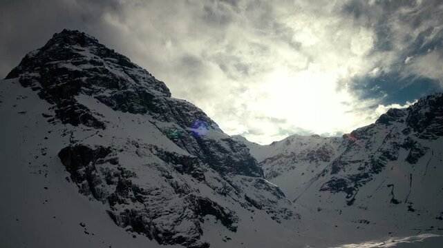 Drone Footage of Ice Mountain in the Andes