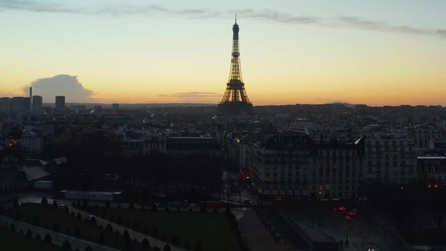 Eiffel Tower at Sunset in Paris