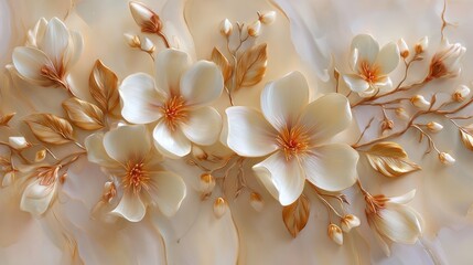 Elegant floral arrangement on transparent