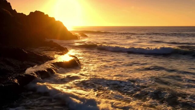 Rugged Coastline Dramatic Lighting