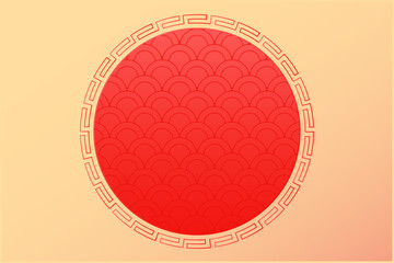 Happy Chinese new year 2026 , modern design set in red, gold and white colors , Year of the horse zodiac , Asia oriental traditional ornament, frame and border	
