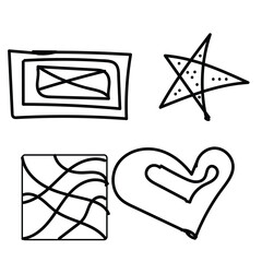 Hand Drawn Doodle Icon Set Vector Collection