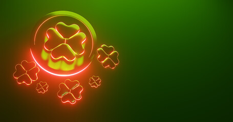 St. Patrick's Day poster. 3d render illustration.