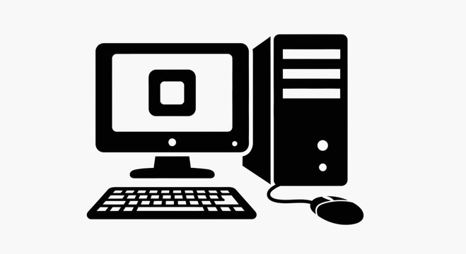 computer monitor and mouse