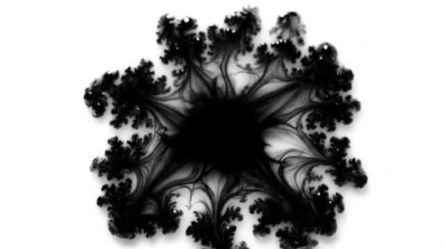 Minimalist Ink Diffusion Clean, elegant visuals of dark ink dissolving and dispersing in an abstract, calming manner on a bright, uncluttered surface.