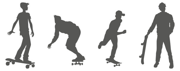 Skateboarder silhouette set performing tricks © Imran
