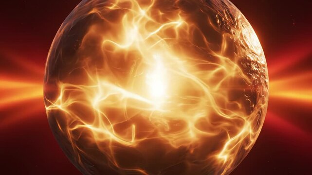 Glowing Celestial Sphere in Space