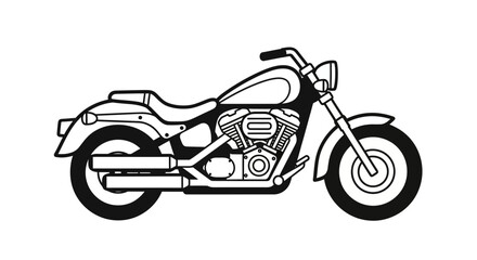 Obraz premium vector illustration of a motorcycle
