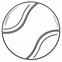 A minimalist illustration of a basketball on transparent background