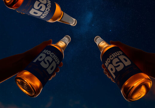 Beer Bottle Branding Mockup