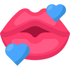 Kiss Flat Icon