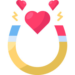 Love Magnet Flat Icon