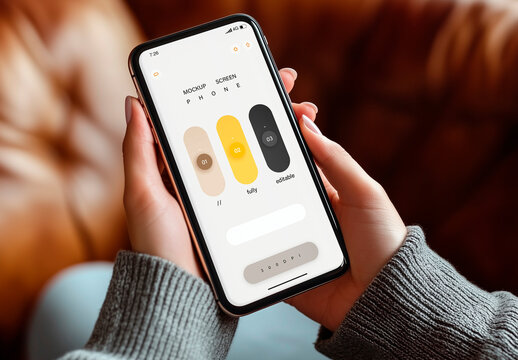 Smartphone Screen Interface Mockup