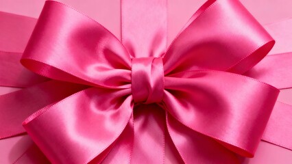 Elegant Pink Satin Gift Bow