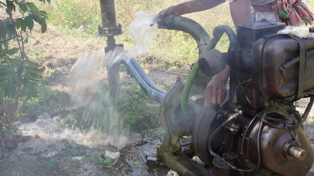 Diesel Engine Water Pump Irrigating Field